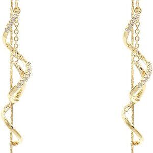 Gold Long Chain Threader Earrings for Women - Fashion Statement Drop Dangle Thre